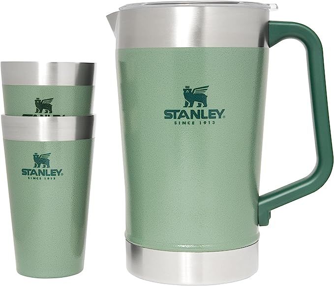Stanley Stay Chill Pitcher Set, 64oz Insulated Stainless Steel Pitcher with 2 Stacking Steel Pint... | Amazon (US)