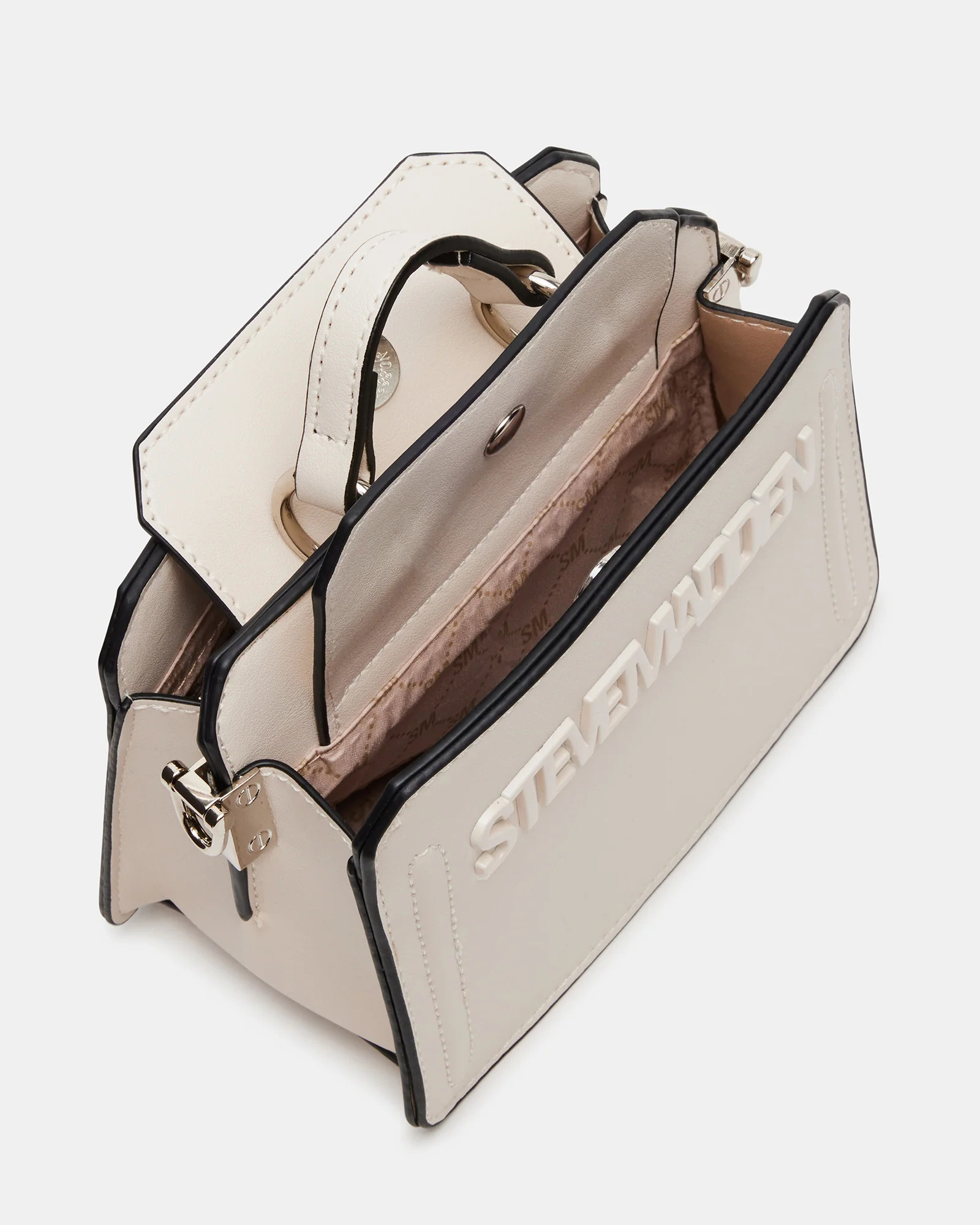 EVELYN Mini Bag Cream | Women's Top-Handle Crossbody Bag | Steve Madden (US)