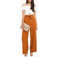 Wide Leg Chiffon Waist Trousers Palazzo OL Pants Long Culottes Pants Size S-2XL | Bonanza (Global)