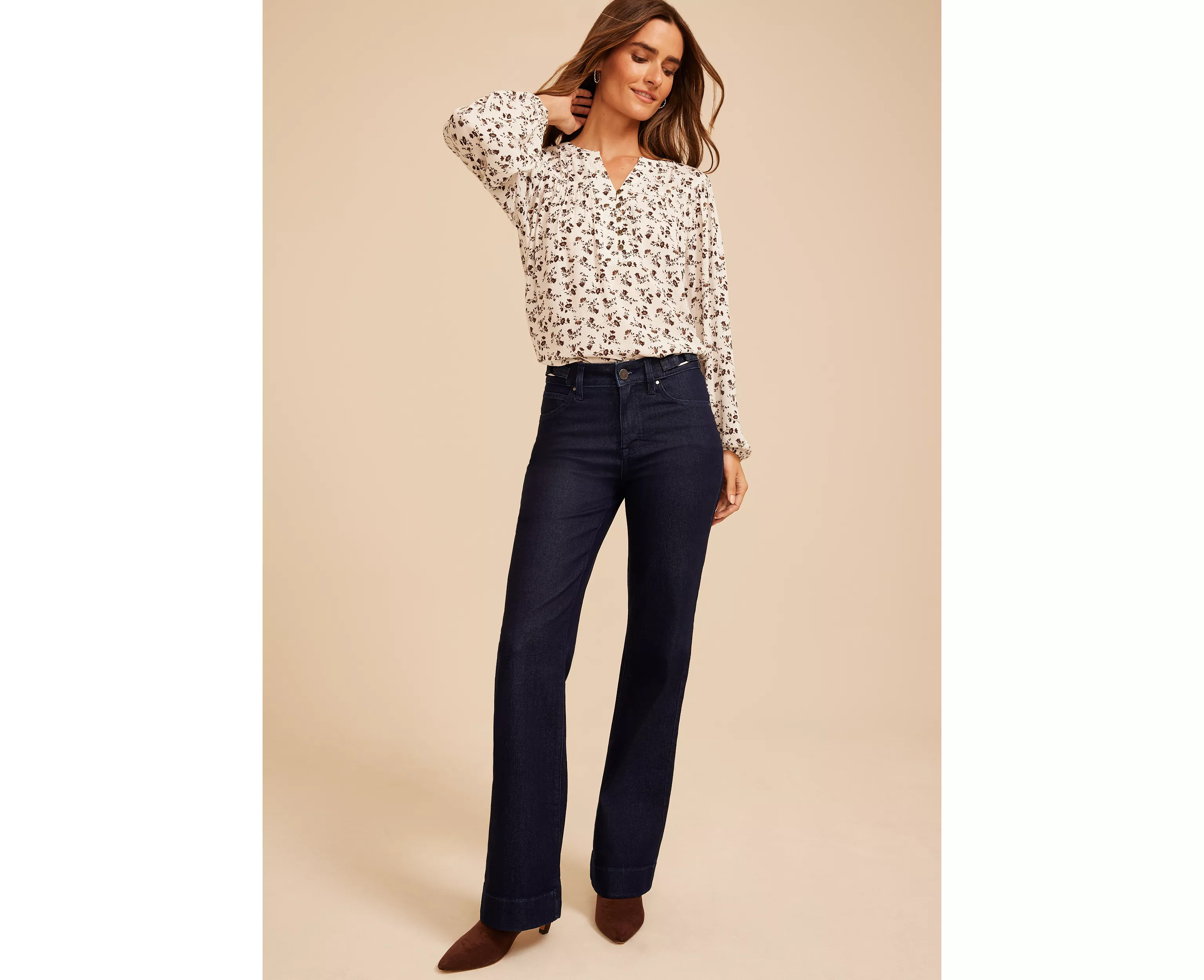 Everflex\u2122 High Rise Buckle Waistband Trouser Jeans | maurices | Maurices