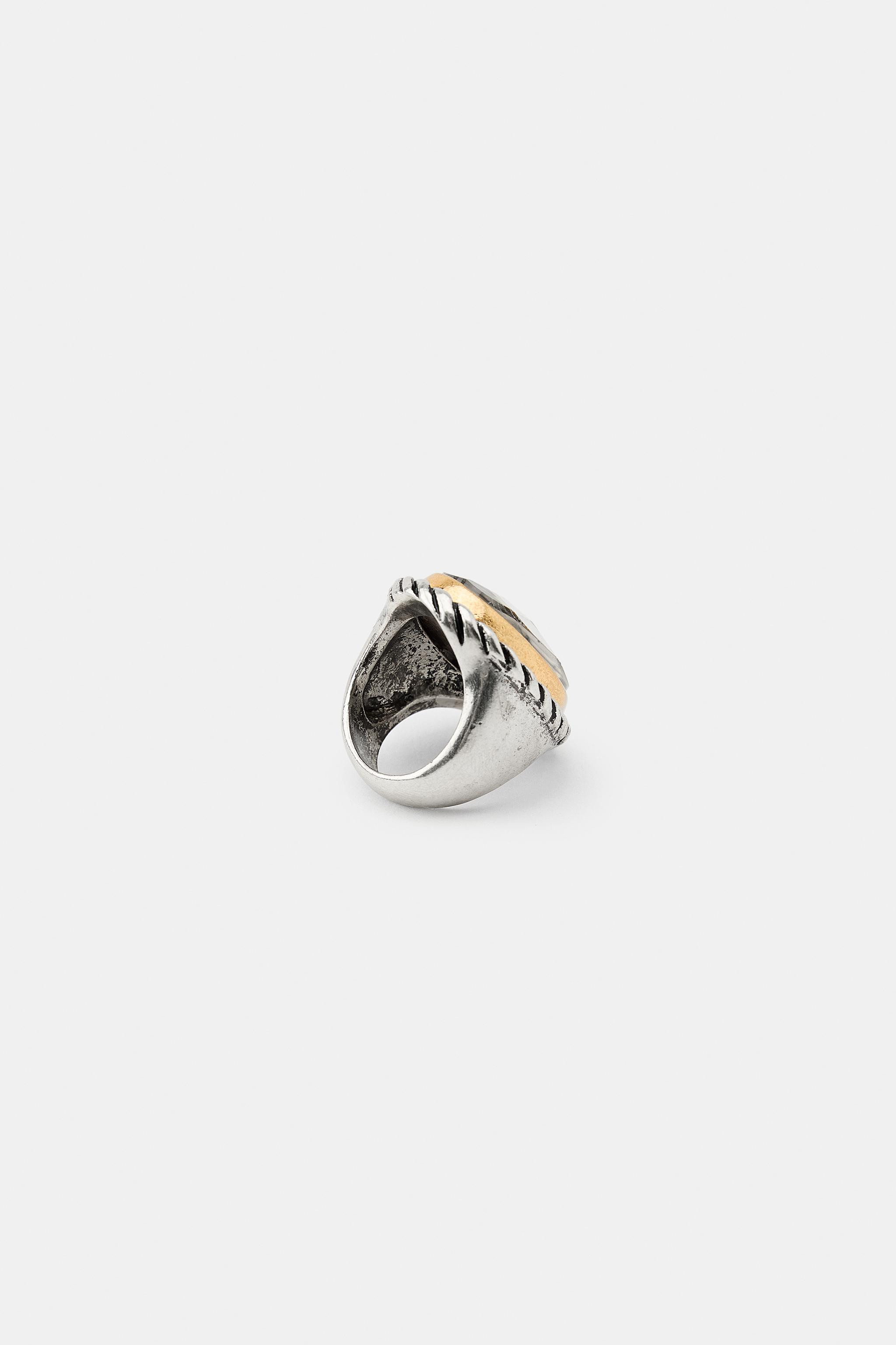 MAXI OVAL JEWEL RING | Zara Canada