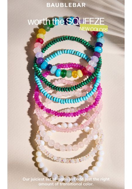 New stacking bracelets at Baublebar! Perfect for spring and summer. 