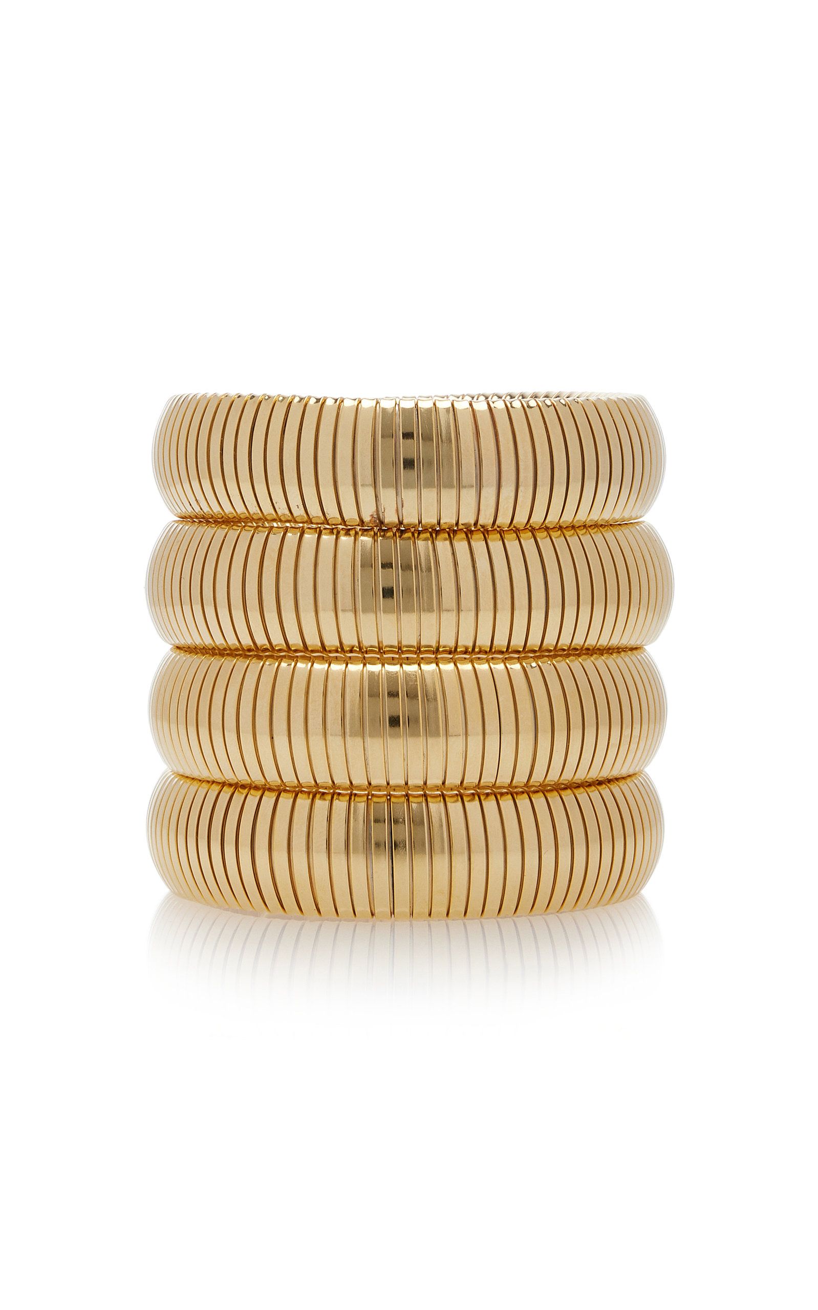 Ben-Amun - Women's Exclusive Set-of-Four Gold-Plated Bracelets - Gold - OS - Moda Operandi - Gifts F | Moda Operandi (Global)