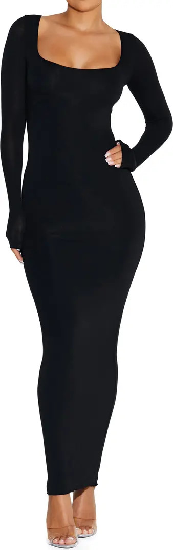 Square Neck Long Sleeve Maxi Dress | Nordstrom