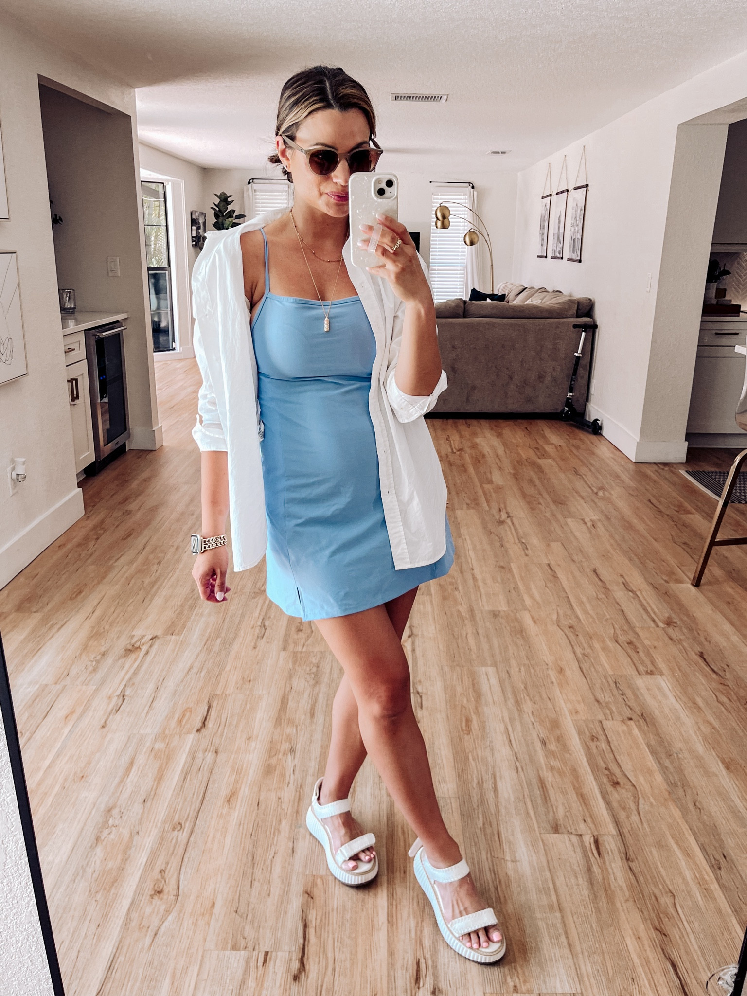 I call this my elevated casual mom on the go spring outfit!

My athletic dress is from Old Navy and has built in shorts and on major sale 

Wearing a size small

Athleisure 
Casual ootd 
Spring outfit 
Travel outfit 
Old navy 
Vacation outfit 


#LTKstyletip #LTKfindsunder50 #LTKsalealert