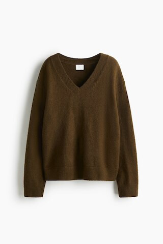 H & M - Oversized V-Neck Sweater - Green | H&M (US + CA)
