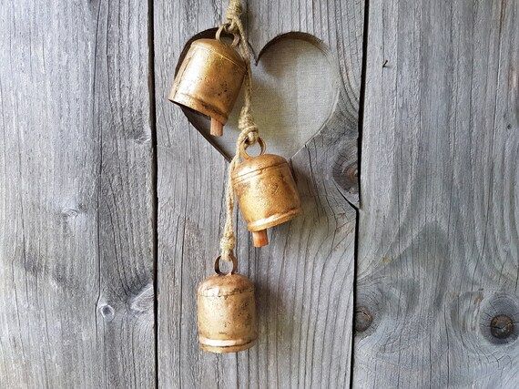 Set A: 3 large Mug shaped COW bells, Christmas wreath supplies, front door porch, garland DIY dec... | Etsy (US)