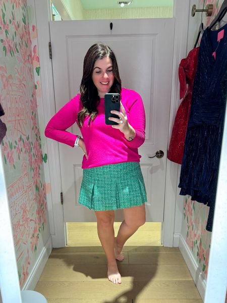 The cutest tweed skirt for spring and it is back on sale! The skirt does run a bit small, so size up, and it is on sale for $79! 

#LTKfindsunder100 #LTKsalealert #LTKmidsize