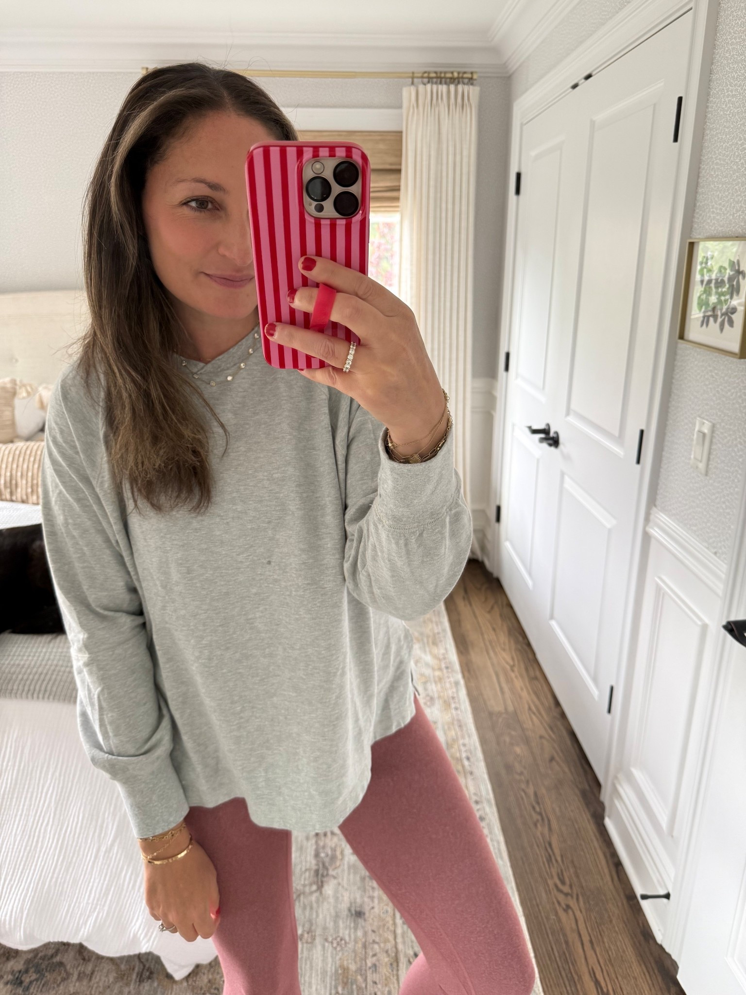 Weekend OOTD! Oversized long sleeve tee, leggings that feel like butter on your skin, and my necklace stack (which would make a great Mother’s Day gift!!) 

#LTKootd #LTKdayinmylife #LTKSeasonal