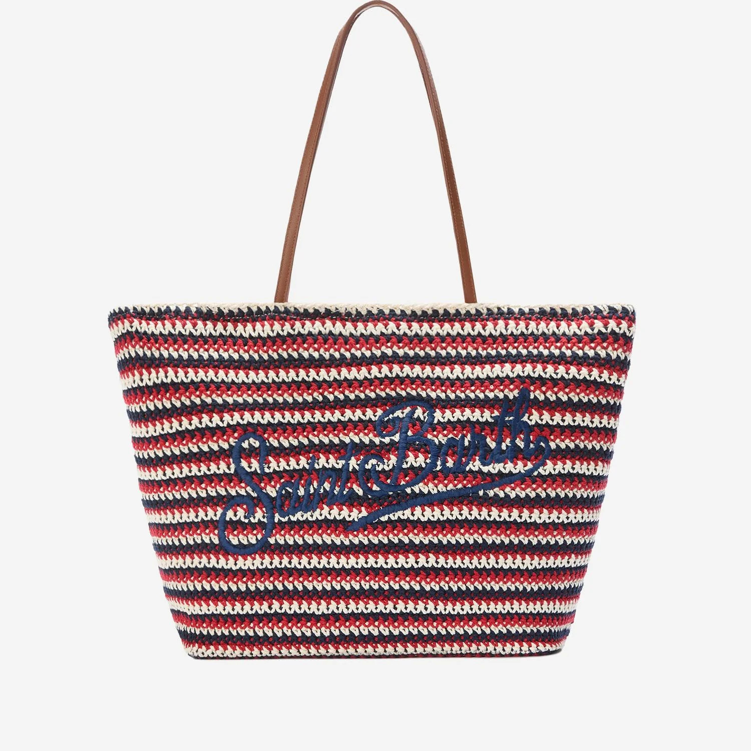 Mc2 Saint Barth Striped Crochet Shoulder Bag | Cettire Global