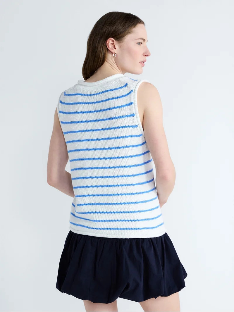 Free Assembly Women's Roll Neck Cotton Sweater Shell, Lightweight, Sizes XS-XXL | Walmart (US)