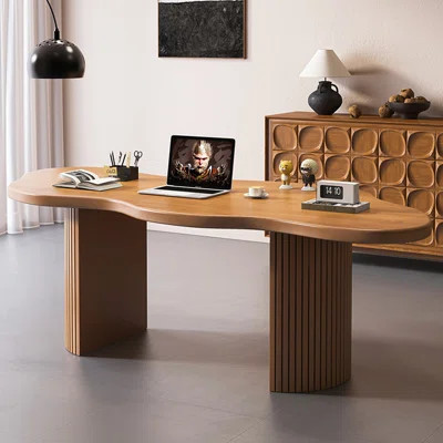 Brown Free Form Solid Wood desks | Wayfair North America