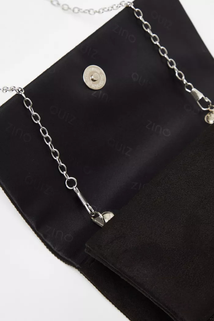Black Diamante Embellished Clutch Bag | Boohoo.com (UK & IE)