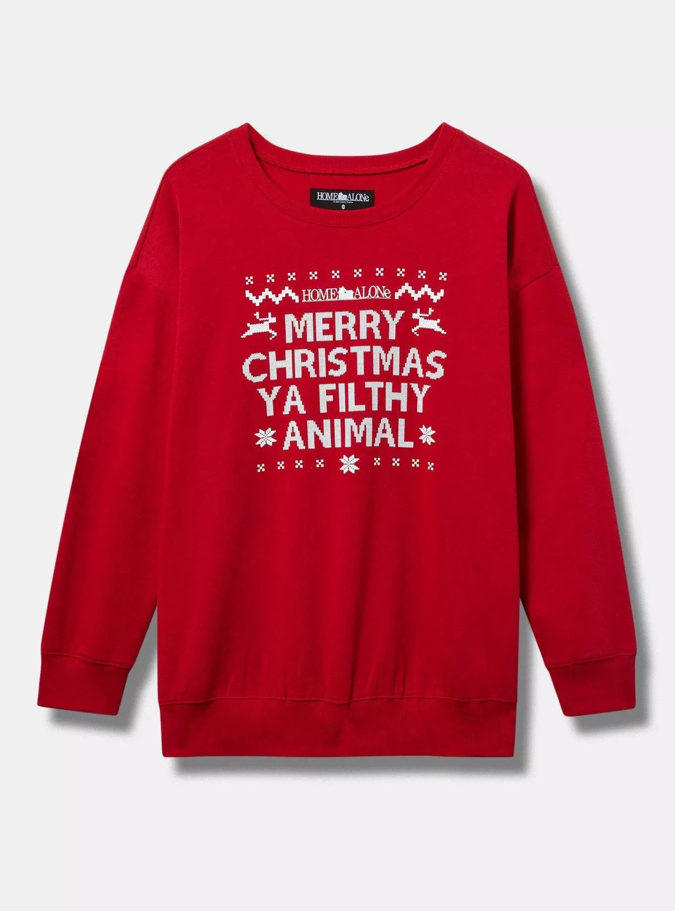 Home Alone Classic Fit Cozy Fleece Crew Sweatshirt | Torrid (US & Canada)