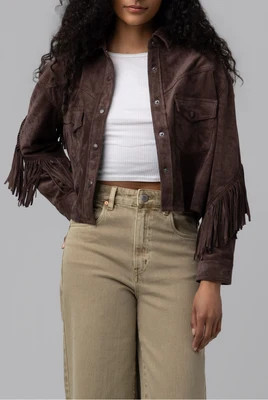 Bonfire Fringe Suede Jacket | South Moon Under