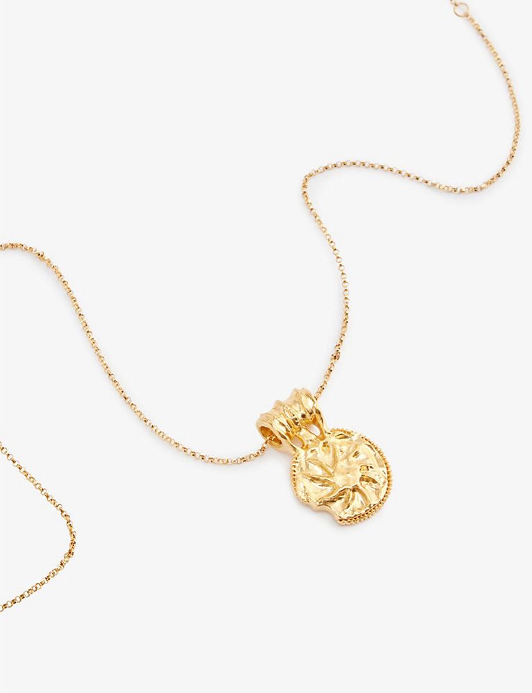 The Sun Salutations medium 24ct yellow gold-plated bronze pendant necklace | Selfridges