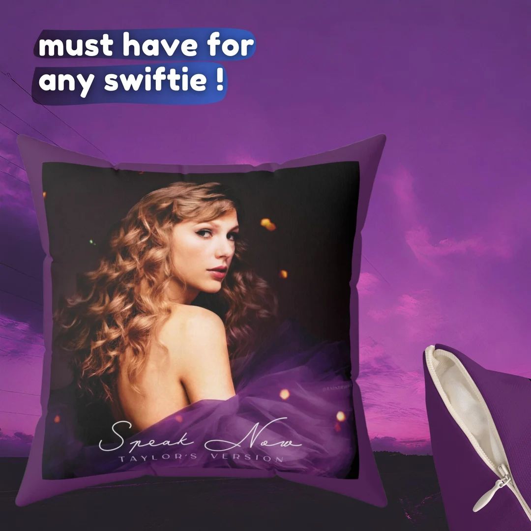 Taylor Swift Pillow Double Sided Square Pillow Speak Now Album Taylor's Version Pillow - Etsy | Etsy (US)