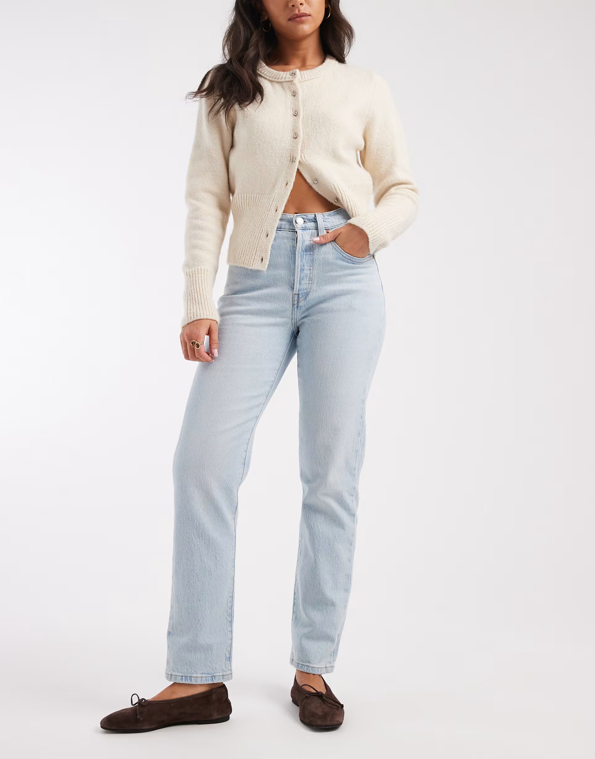 Home› Search results for levi 501› Levi's 501 straight fit crop jeans in light blue | ASOS (Global)