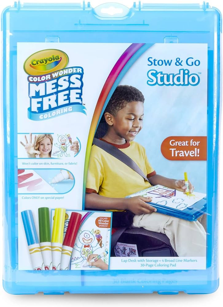 Crayola Color Wonder Stow & Go, Mess Free Coloring, At Home Activities for Kids, Gift, 34 Piece, ... | Amazon (US)