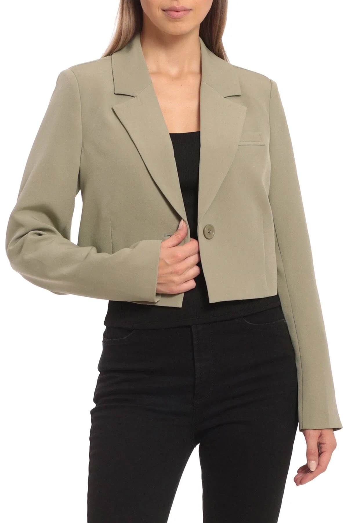 Stretch Crepe Cropped Blazer | Avec Les Files