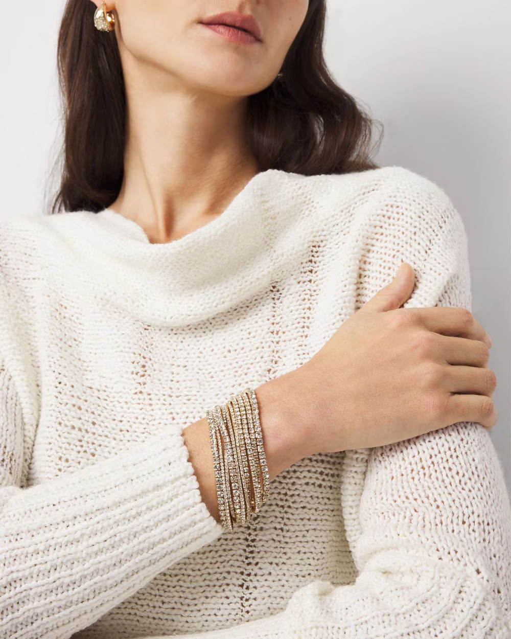 Rhinestone 10-Pack Stretch Bracelets | White House Black Market | White House Black Market