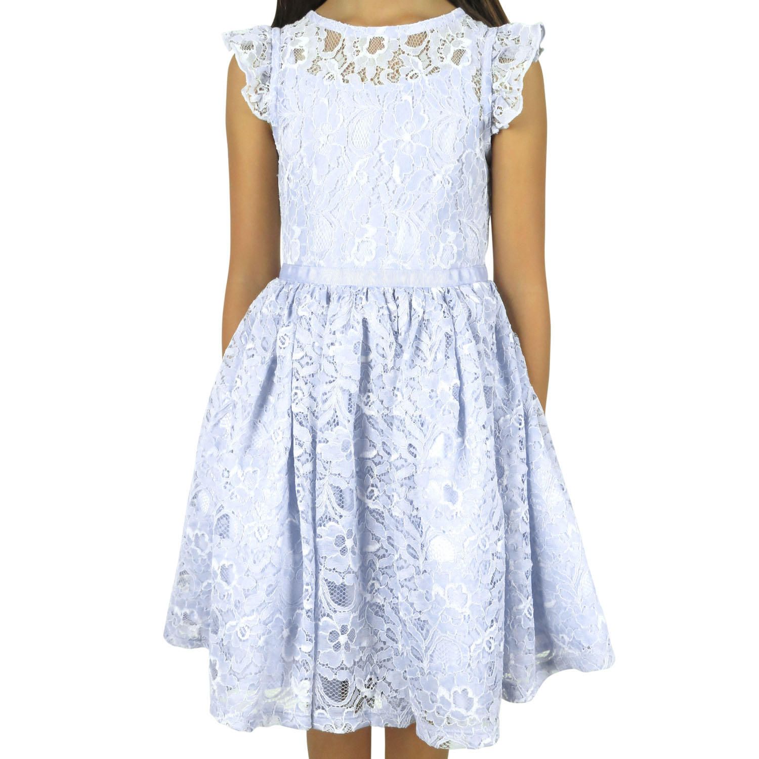 Zunie Girl Lace Dress With Ruffle Sleeve | Sam's Club