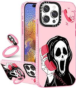 Kokaaee (2in1 for iPhone 14 Pro Case Cute Skeleton Skull for Women Girls Kawaii Girly Pink Phone ... | Amazon (US)