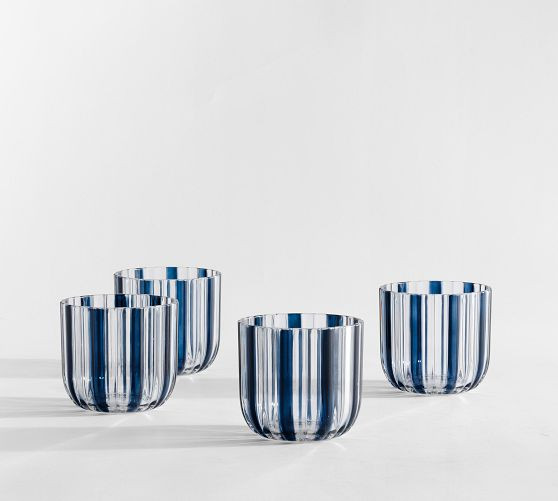 Montauk Stripe Outdoor Tumblers - Set of 4 | Pottery Barn (US)