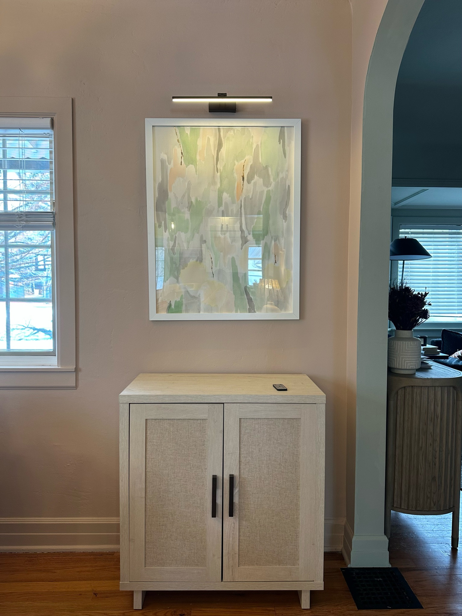 Rechargeable picture light; dimmable picture light; cabinet; serving cabinet; small serving cabinet 

#LTKunder50 #LTKhome