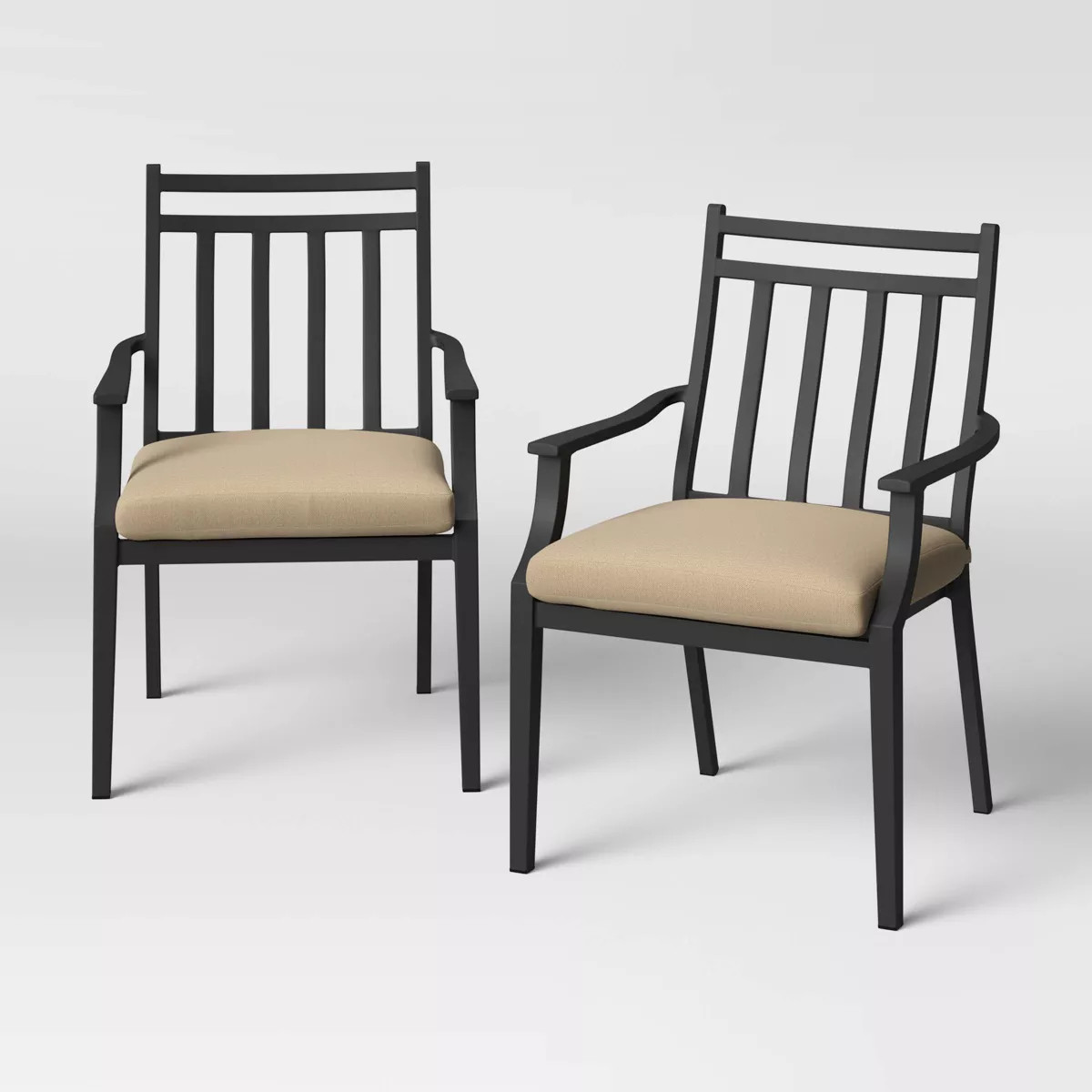 Fairmont 2pk Stationary Patio Dining Chair - Tan - Threshold™ | Target