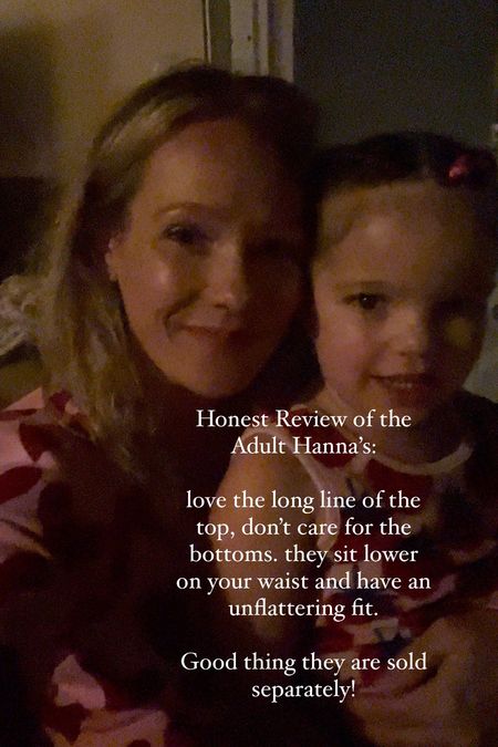 Adult Hanna Andersson Pajamas Review: I love the long line of the top and matching with my kids for holidays. The pants, however, sit lower on my waist and cause an unflattering fit. Good thing they are sold separately! I took a size Small in bath. 

#LTKfamily #LTKkids #LTKstyletip