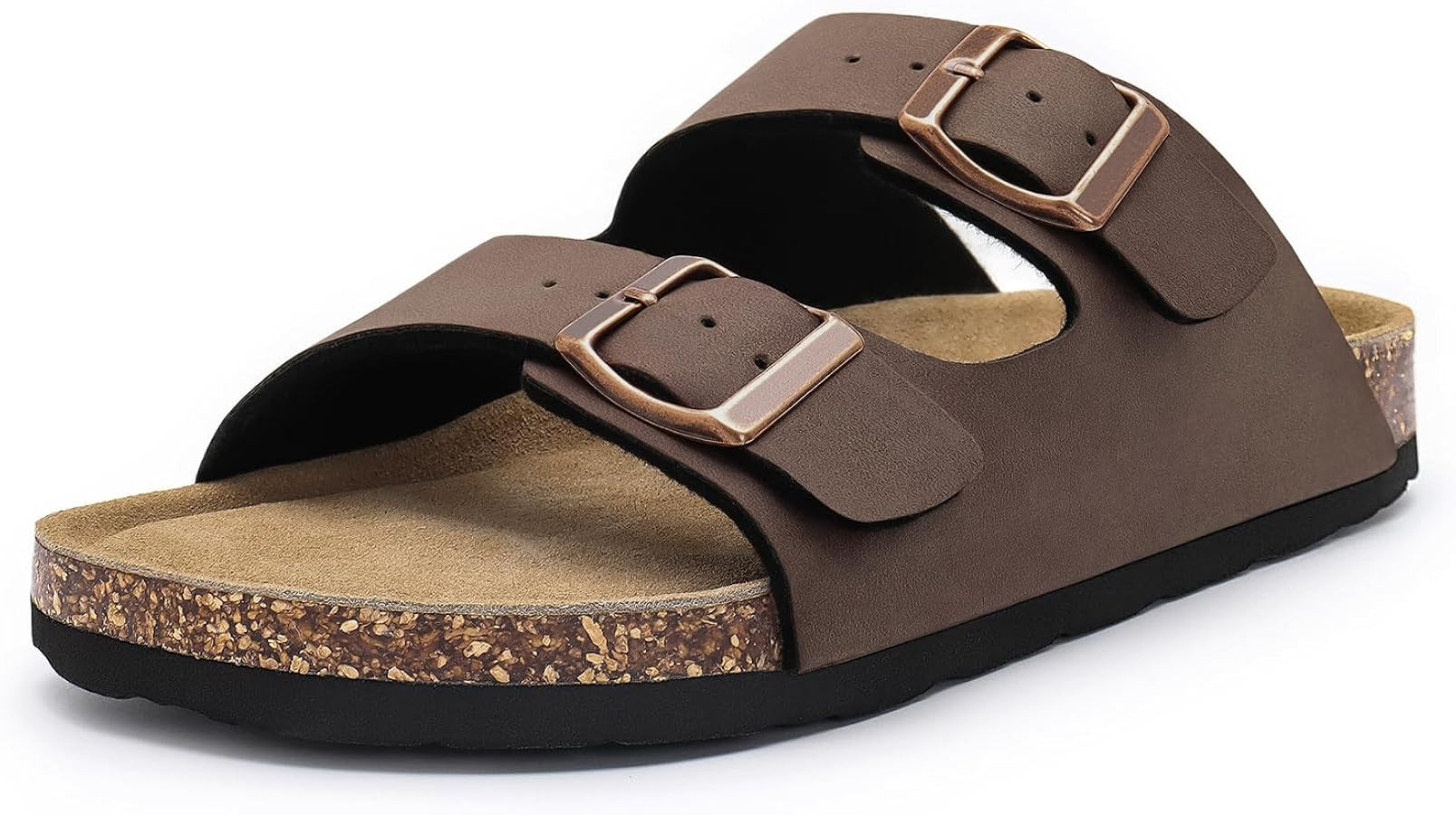 Rainlin Women's Flat Sandals Cork Footbed Slide Sandals Arch Support Slip on Slides with Adjustab... | Amazon (US)