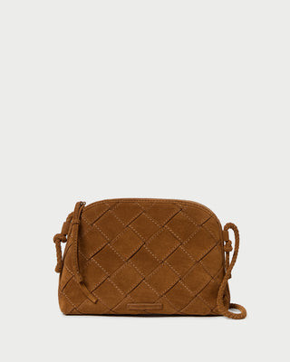 Mallory Cacao Woven Suede Crossbody | Loeffler Randall