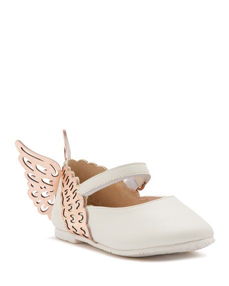 Sophia Webster Evangeline Leather Butterfly-Wing Flats, Baby/Toddler | Neiman Marcus