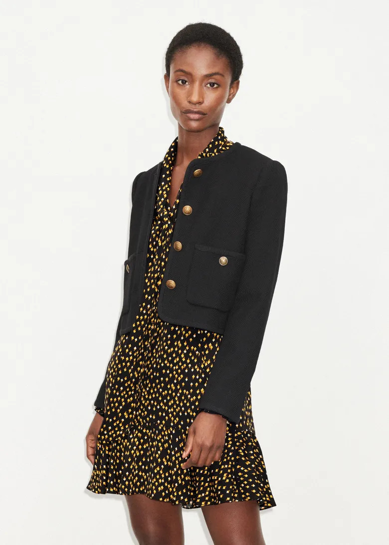 Military Button Crop Jacket | ME + EM