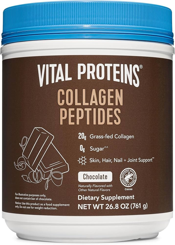 Vital Proteins Chocolate Collagen Powder Supplement (Type I, III) for Skin Hair Nail Joint - Hydr... | Amazon (US)