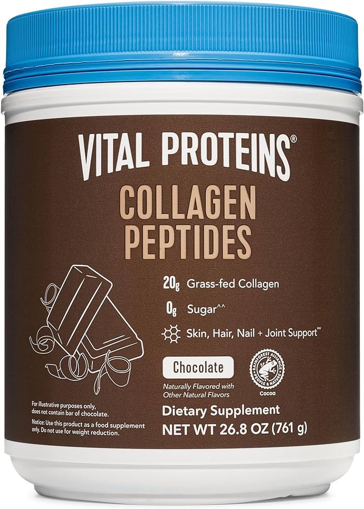 Vital Proteins Chocolate Collagen Powder Supplement (Type I, III) for Skin Hair Nail Joint - Hydr... | Amazon (US)