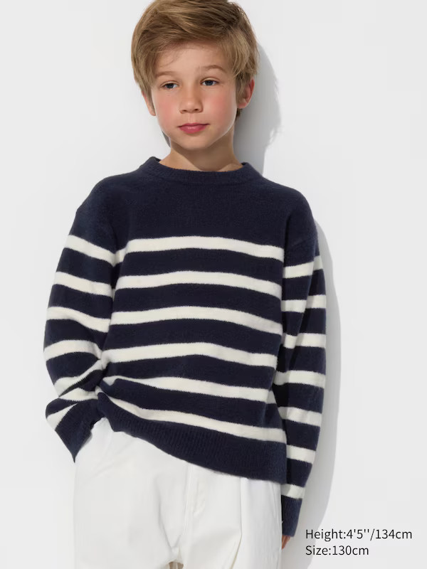 Souffle Yarn Sweater | Striped | UNIQLO (US)