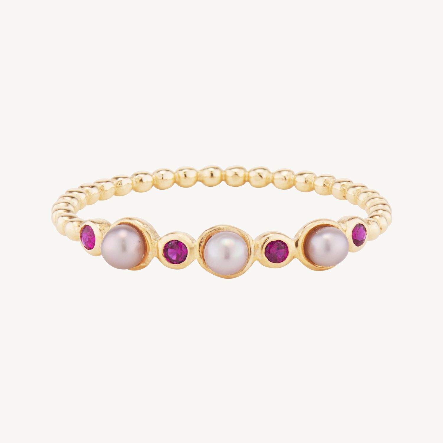 Somerset Pearl and Ruby Ring | Catbird