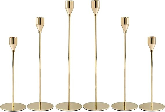 InciFuerza 6-Piece Taper Candle Holders Set, Modern Decorative Candlestick Holder for Home Decor,... | Amazon (CA)