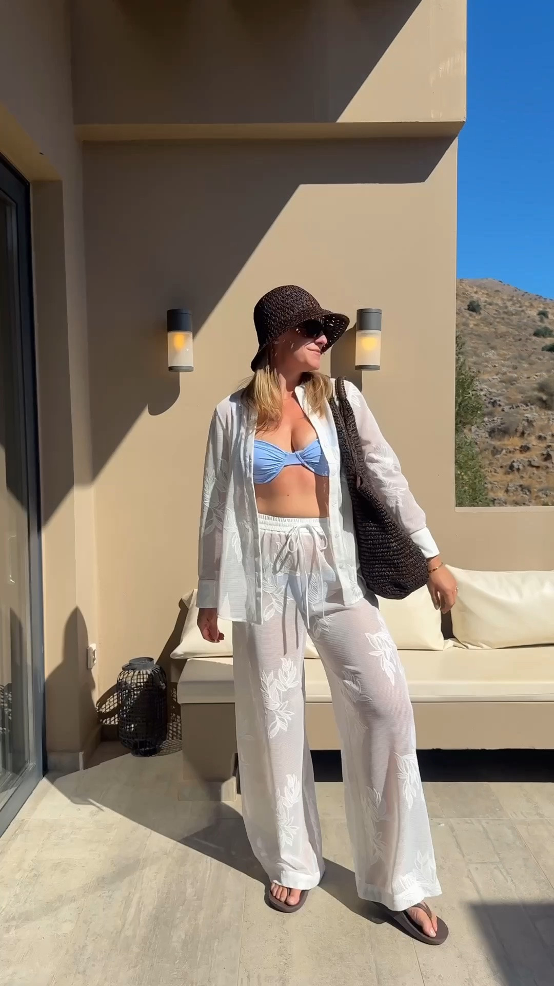 Size 12/14 summer holiday -pool outfit of the day 💙🤎🤍

#LTKsummer #LTKmidsize #LTKswimwear