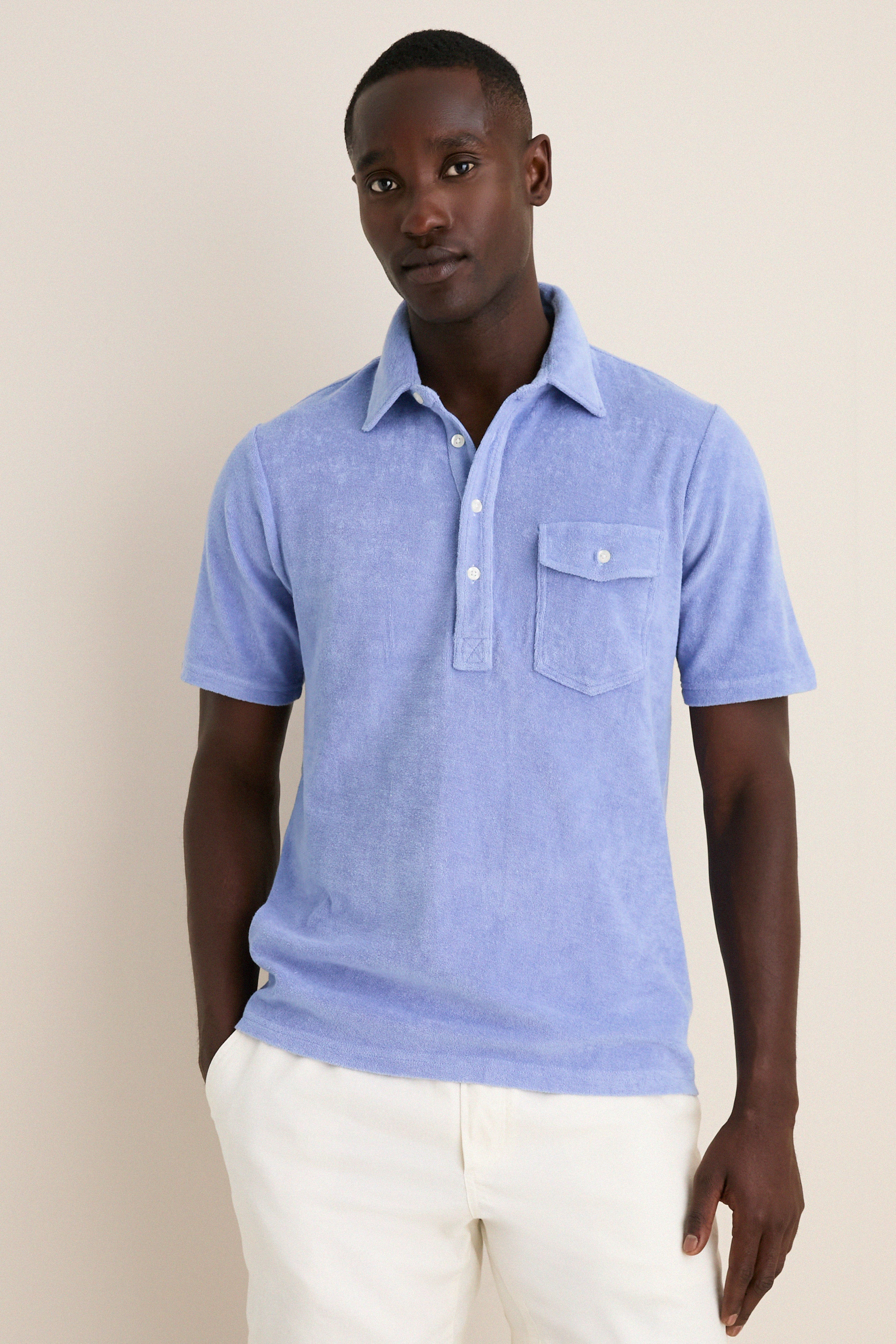 Perry Winkle Terrycloth Players Shirt | Tuckernuck (US)