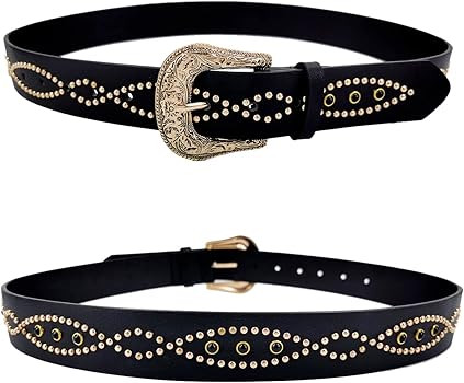 TOPACC Western Fashion Cowgirl Cowboy belts for Women Mens Jeans Pants Dresses | Amazon (US)