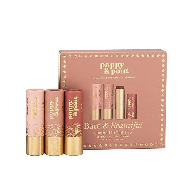 Poppy & Pout All Natural Lip Tints, Sustainable Cardboard Tubes, Hand-filled, Beeswax, Vitamin E,... | Amazon (US)