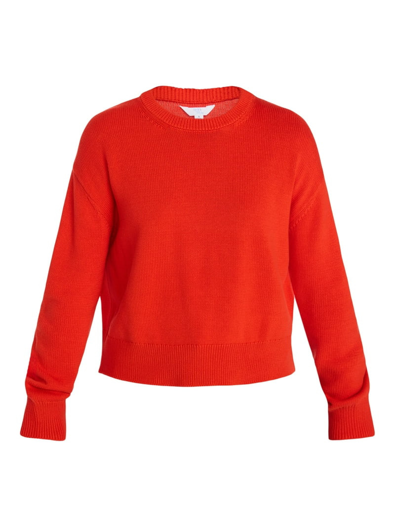 Time and Tru Women's Pullover Crewneck Sweater with Long Sleeves, Sizes XS-XXXL | Walmart (US)