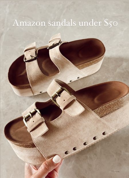 Amazon platform sandals under $50, look for less find

#LTKFindsUnder50 #LTKStyleTip #LTKShoeCrush