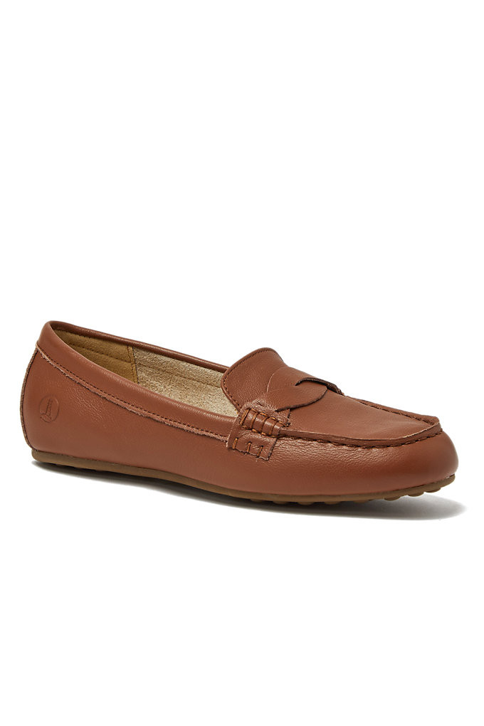 Women's Comfort Slip On Leather Loafers - Lands' End - Brown - 11 | Lands' End (US)