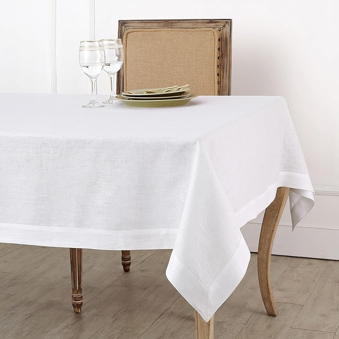 Solino Home Linen Tablecloth – 100% Pure Linen Fall, Thanksgiving, Christmas, Winter, Holiday W... | Amazon (US)
