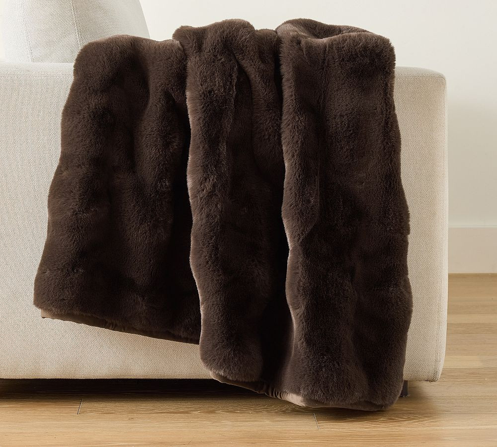 Cascade Faux Fur Throw | Pottery Barn (US)