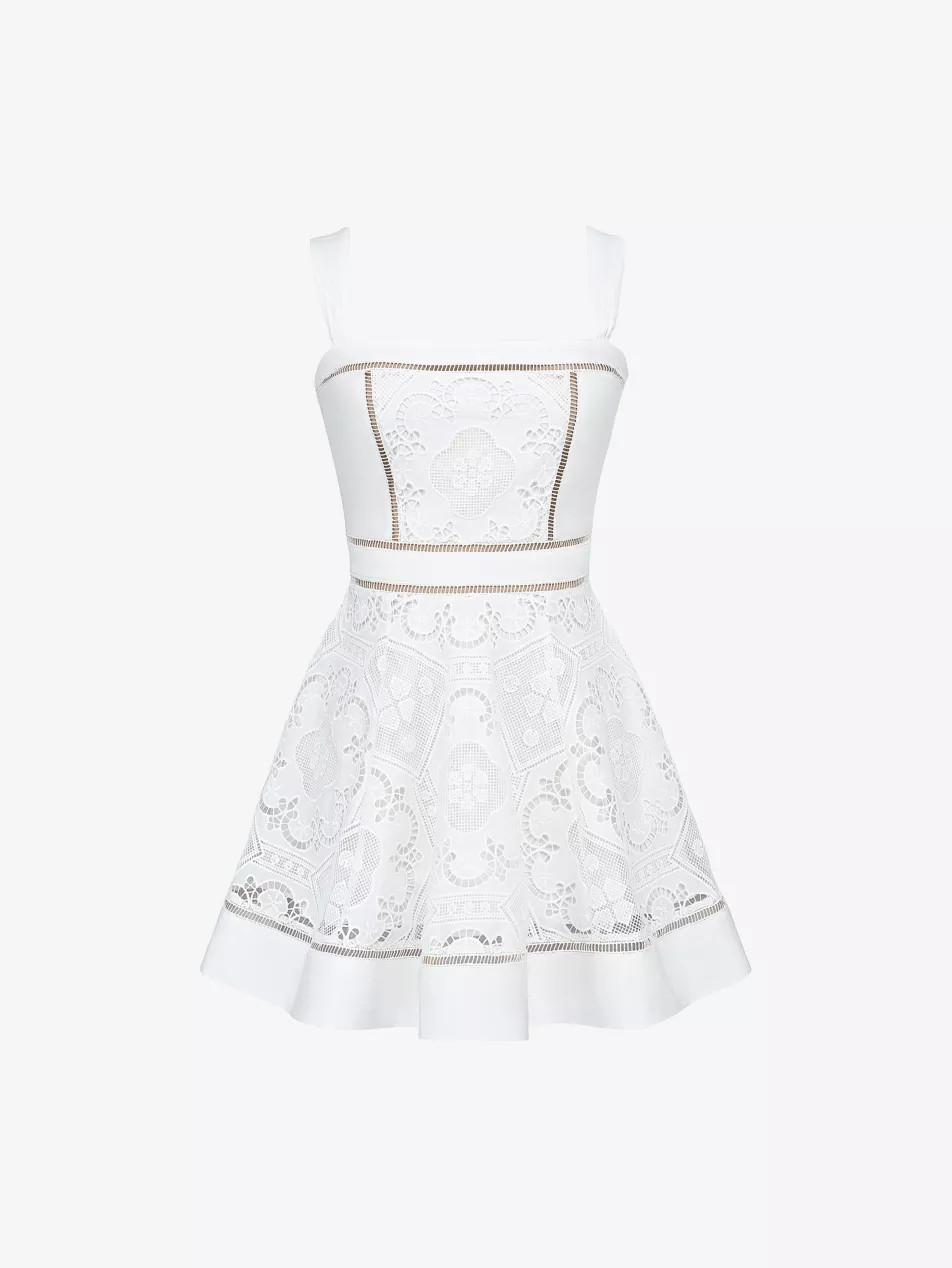 Ava Broderie-Anglaise Cotton Mini Sundress | Selfridges